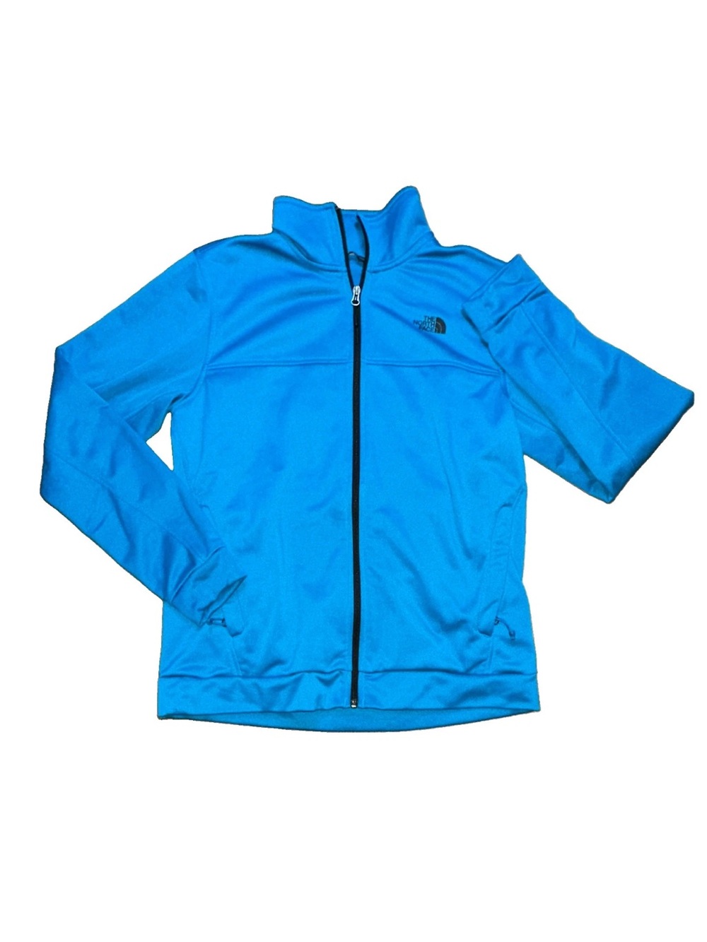 The North Face Men’s M Blue Fleece Lined Full Zip Jacket Logo